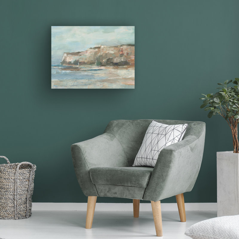 «Neutral Coastal Cliff II» sur un bolognaise, H 18 po x l 24 po