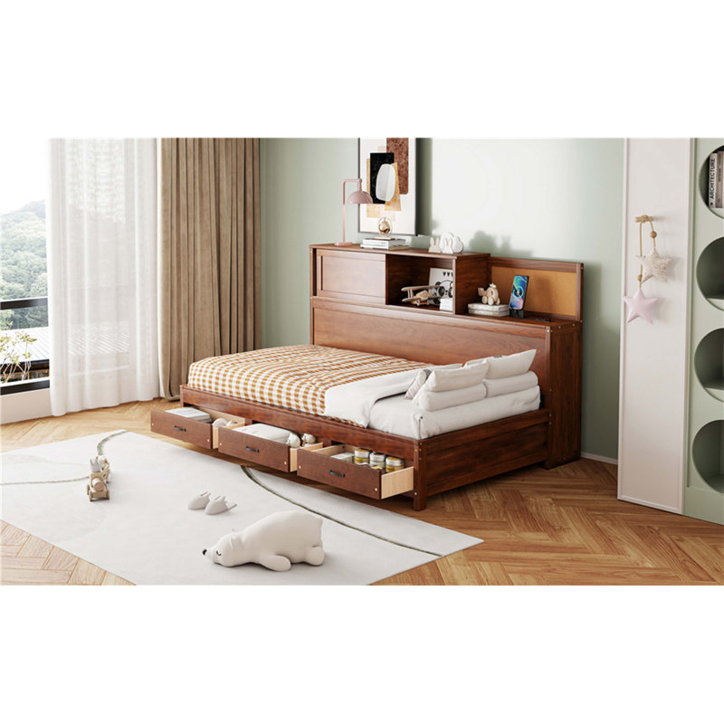 Lit de jour simple en bois
