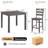 4 - Person Mid Century Modern Square Counter Height Dining Set-889878934
