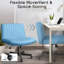 Chaise de travail pivotante en tissu Caelie-105049650
