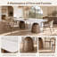 Grande table de salle à manger moderne 86/93 po Elara-1014136858-1014136853