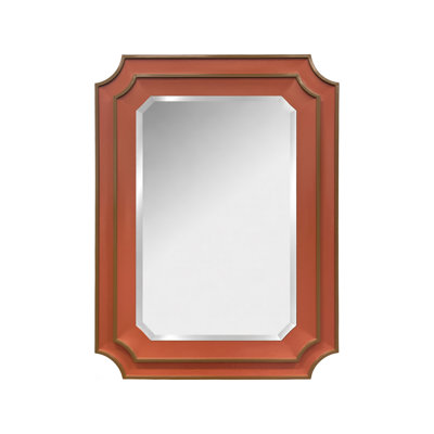 Ethan Scalloped Mirror Orange