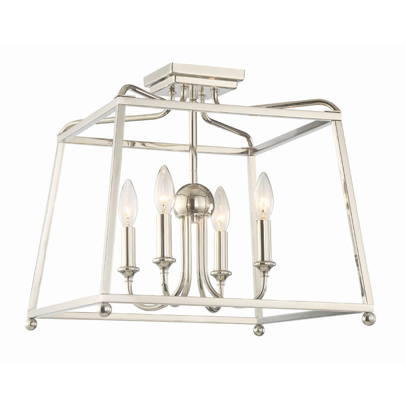 Sylvan Libby Langdon 4-Light Flush Mount, Nickel