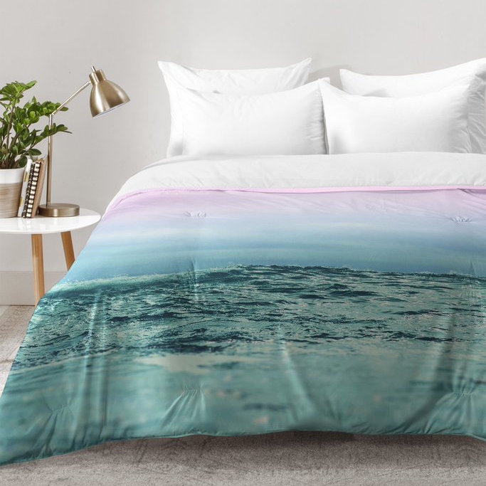 Leah Flores Coastal Polyester Comforter, King Comforter + 2 King Shams