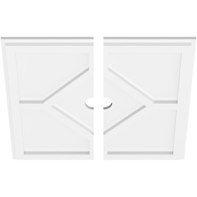 Médaillon de plafond contemporain en PVC de qualité architecturale Embry