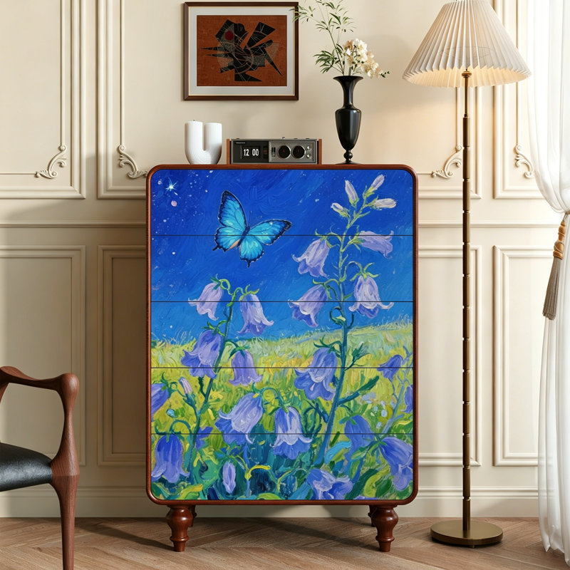 Solid Wood 5 Drawer Chest
