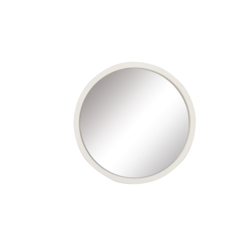 Burel Circle Mirror, 32" H x 32" W, Matte White