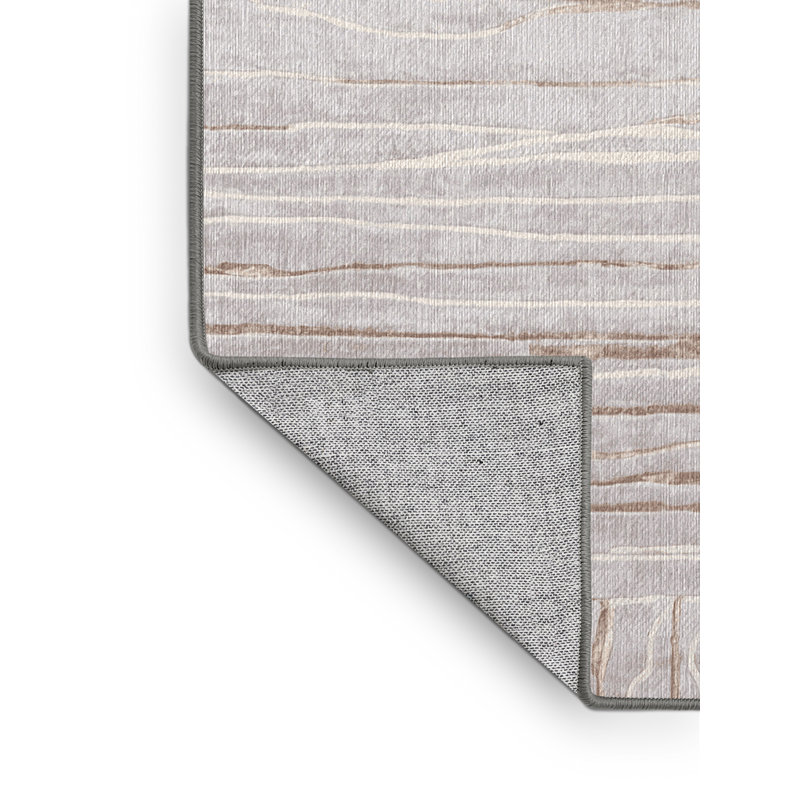 Machine Washable Gray Area Rug, Rectangle 7' x 10'