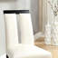 2 chaises de salle à manger rembourrées à dossier fendu, noir et blanc, moderne de 2 et blanc, dossier, contemporain