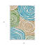 Tapis d'extérieur lavable abstrait bleu sarcelle 3 pi x 5 pi