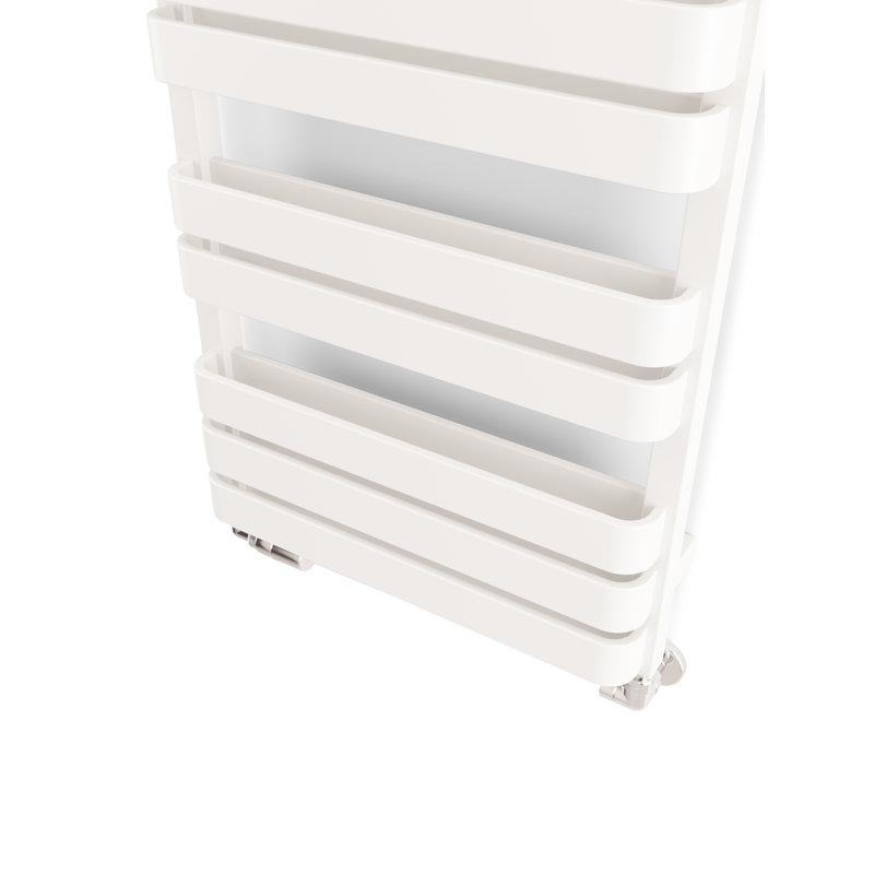 Warp T Bold Heated Towel Rail, White, 65.5cm H  x 50cm W x 11.2cm D
