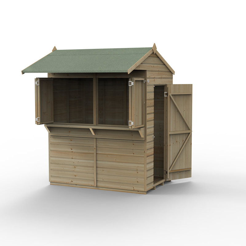 Forest Garden Bar Counter with Solid Wood Outer Material