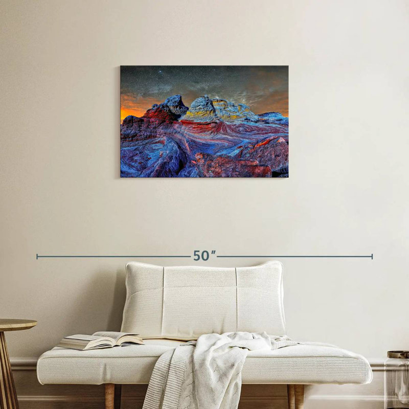 Alvord, crépuscule profond, poche blanche, Arizona, H 20 po x l 30 po
