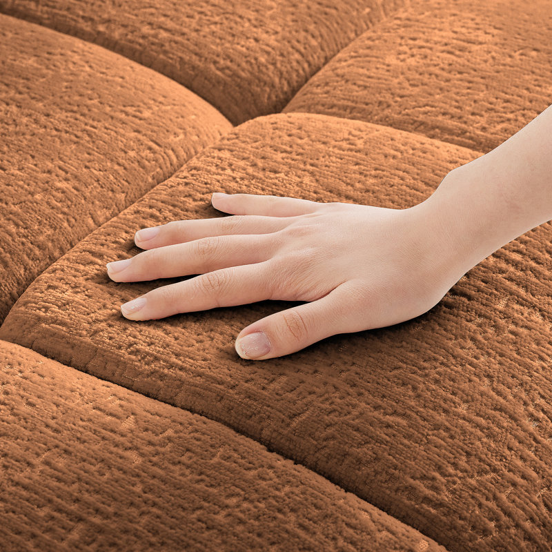 33 Sofas Burnt Orange Chenille - Ottoman, Burnt Orange