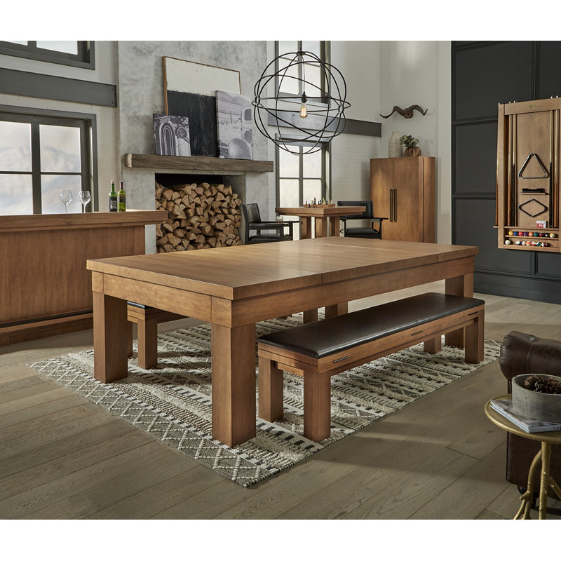 American Heritage Alta Dining Conversion Top - Solid Walnut with Magnetic Alignment Panels, Seats 8–10, Brushed Walnut