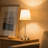 Cordless Table Lamp 5200mAh Rechargeable Battery Desk Lamp Fabric Shade-1900943497