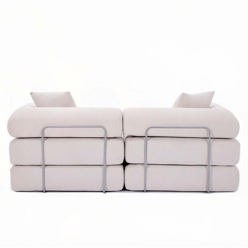 Canapé-lit Corduroy, Beige