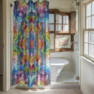 Verre coloré - rideau de douche standard 1 pièce