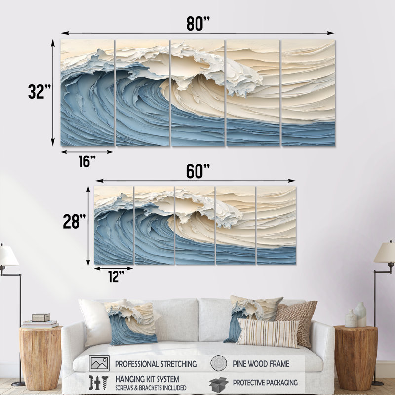 Ensemble d'art sur toile Clareen, H 28 po x l 60 po