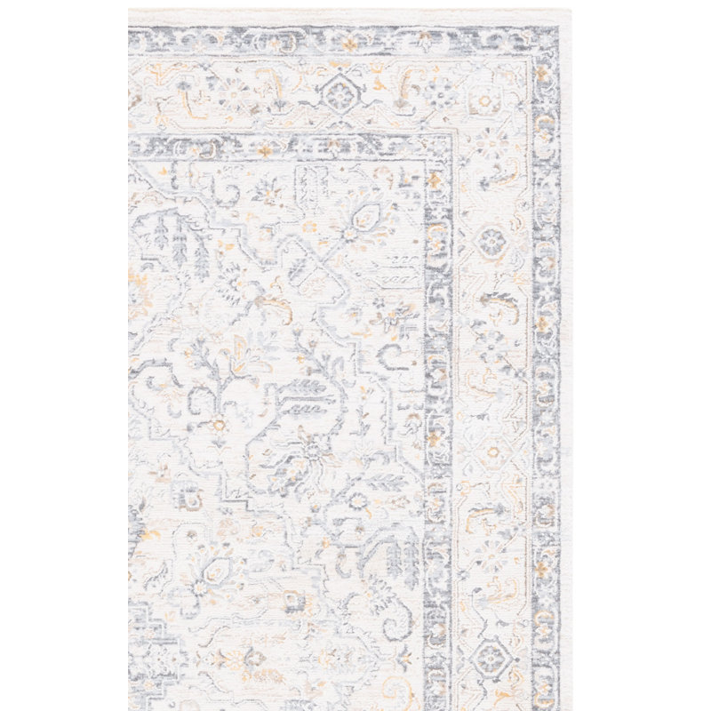 Tapis ivoire / gris Laurel 108, Rectangle 8 pi x 10 pi