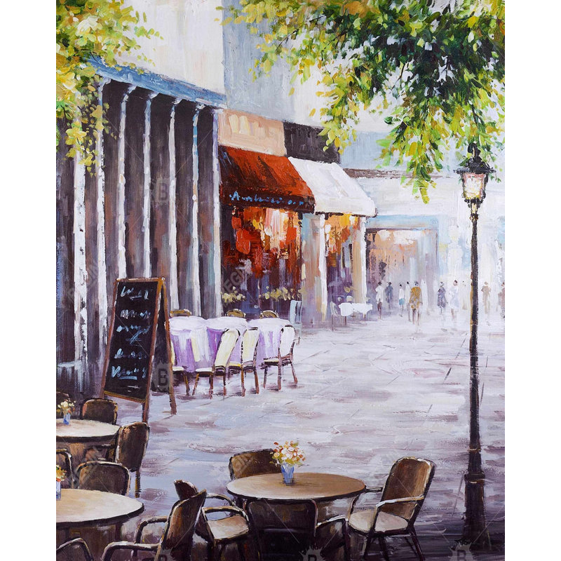 Outdoor Restaurant Print On Canvas