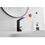 9317-Noir - Robinet de lavabo de salle de bain à poignée simple - noir mat moderne avec ensemble de bonde