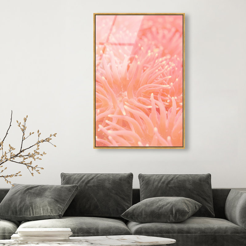 Deep Sea Flowers Print by Oliver Gal, 16"H x 11"W, Gold Floater Frame