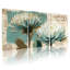 Plantes et fleurs, ensemble de 3 impressions sur toile rétro-1871033411