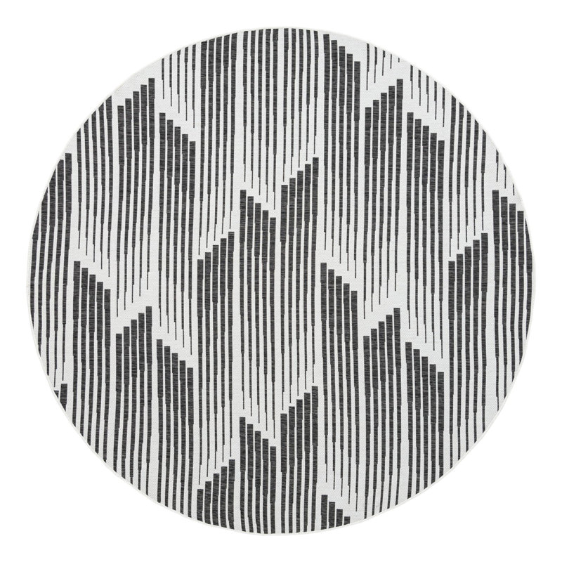 Geometric Indoor / Outdoor Rug, Round 10'
