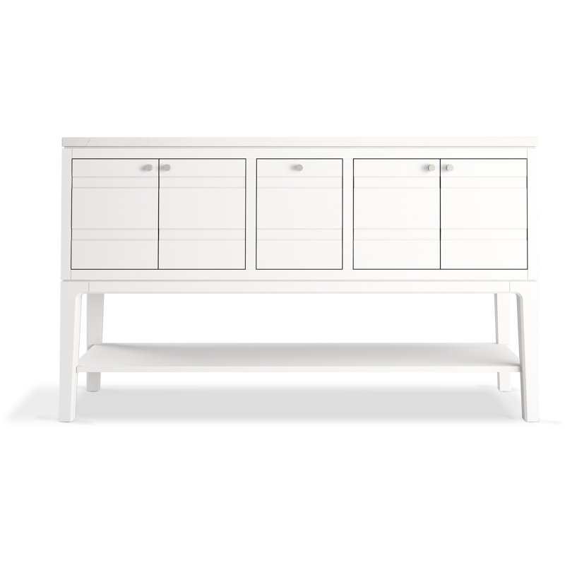 Helst 60-In Bathroom Vanity Set, White