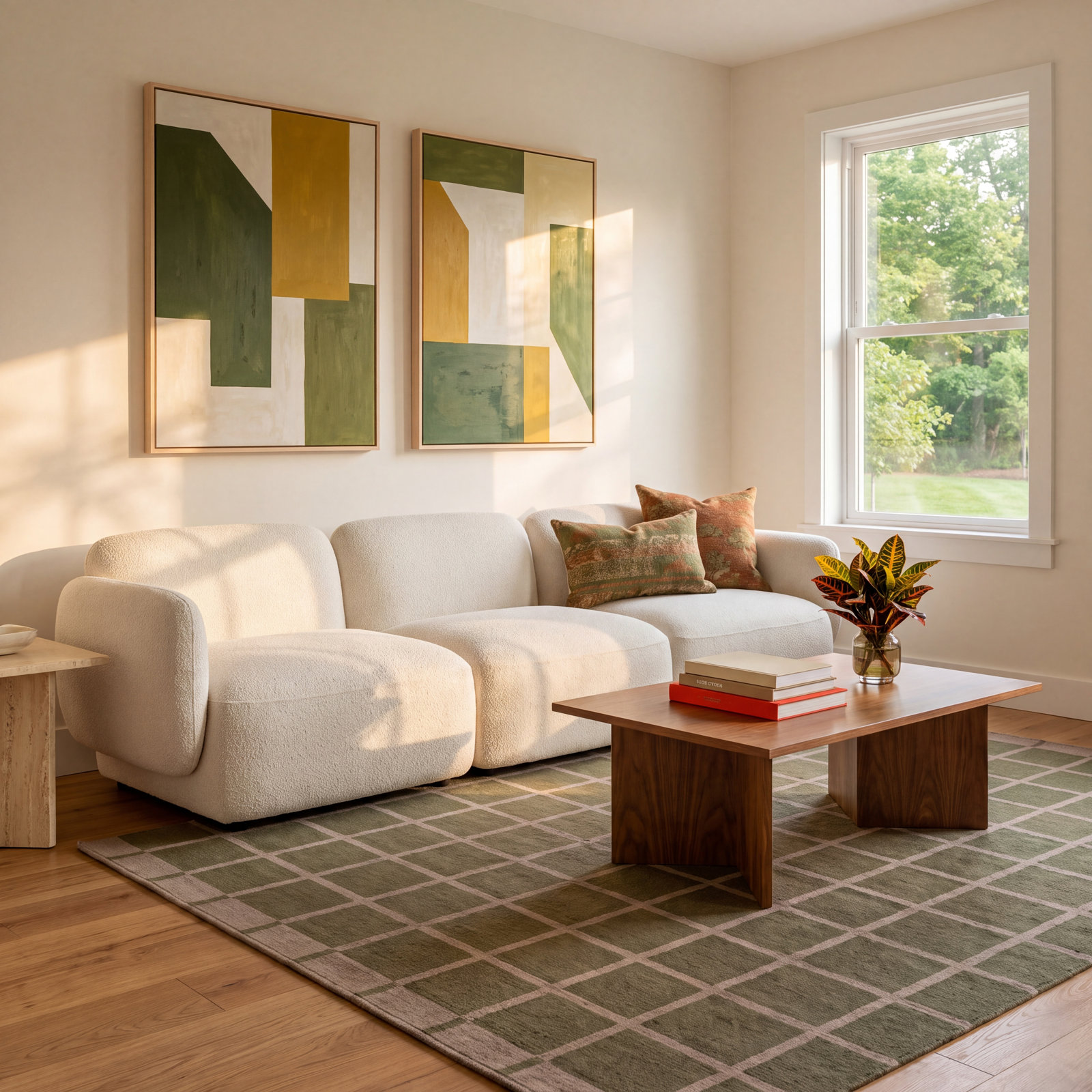 Isles 113" Modular Sofa, Mellow Ivory Chenille