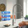 KPAIDA Pull Down Touchless Single Handle Kitchen Faucet with Deck Plate, Brushed Nickel