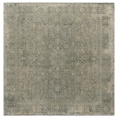 Lovallo Hand Loomed Wool/Cotton Oriental Rug in Green
