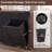 56" To 102" Transformable Kitchen Island With 180°/90° Swivel Table And Built-In Trash Cabinet-1502340789