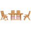4 - Person Wood Patio Dining Set with