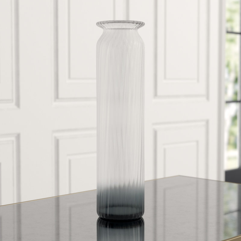 Waterfall Glass Table Vase, 19.5" H x 4.75" W x 4.75" D