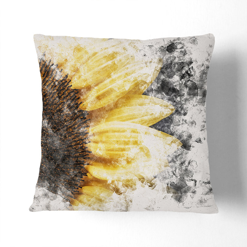 Sunflower Rising Cushion with Filling, 55cm H x 55cm W x 20cm D