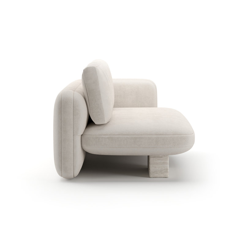 Overlap Raf Loveseat Ecru