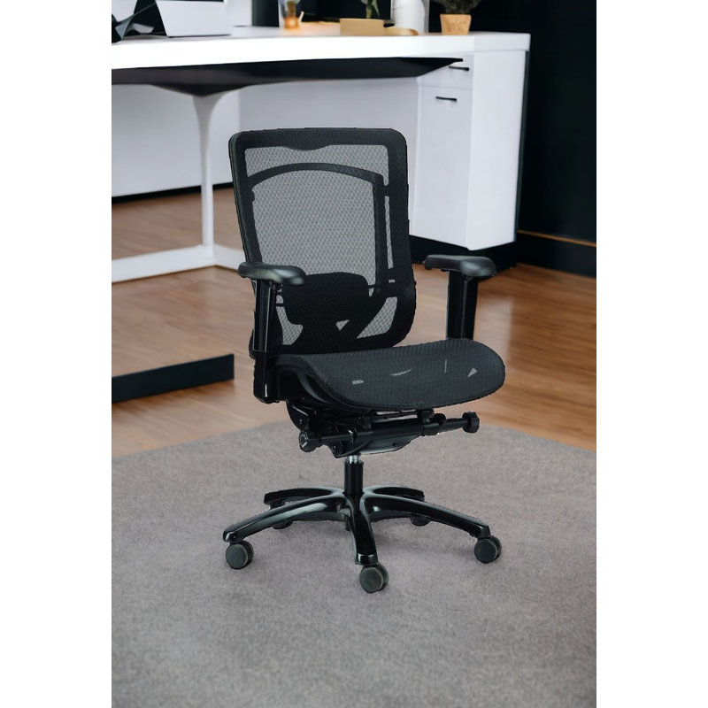Black Adjustable Swivel Mesh Rolling Office Chair