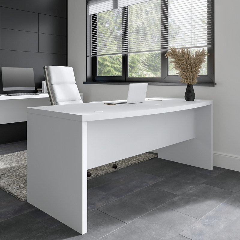 Echo Desk, Pure White, 30" H x 72" W x 32.32" D