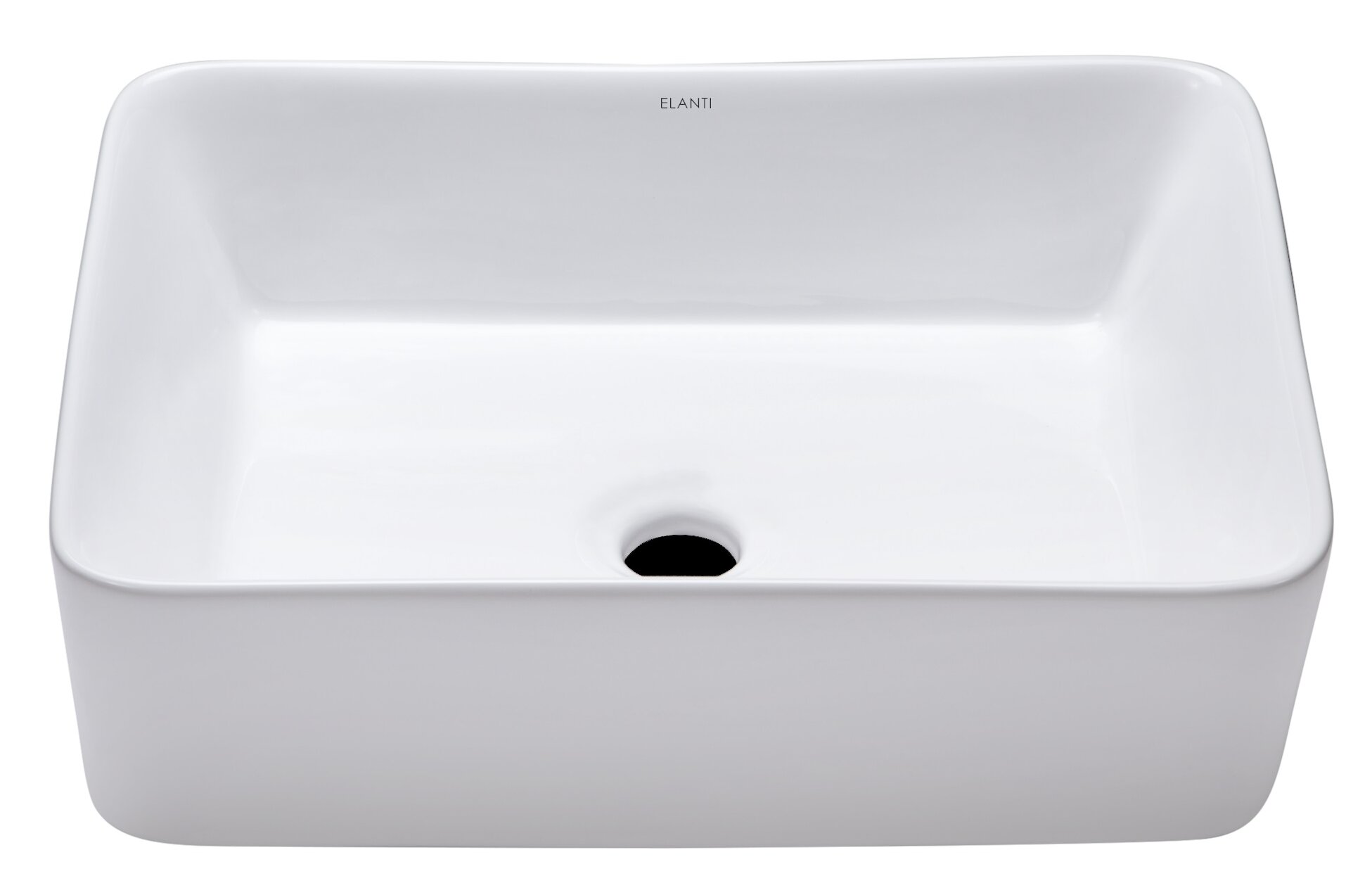 elanti oval vessel bathroom sink in white