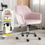 Chaise d'appoint moderne de bureau à domicile avec hauteur de velours réglable et roulettes réglables (chaise d'appoint)