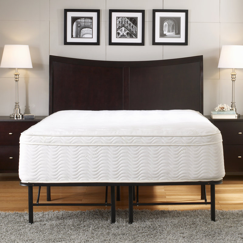 Twin Upholstered Metal Captain's Bed Frame with Storage Drawer