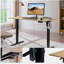 Bureau électrique debout, bureau à hauteur ajustable, bureau assis-debout 24 po x 48 po, plateau en acajou / bois naturel-286291407