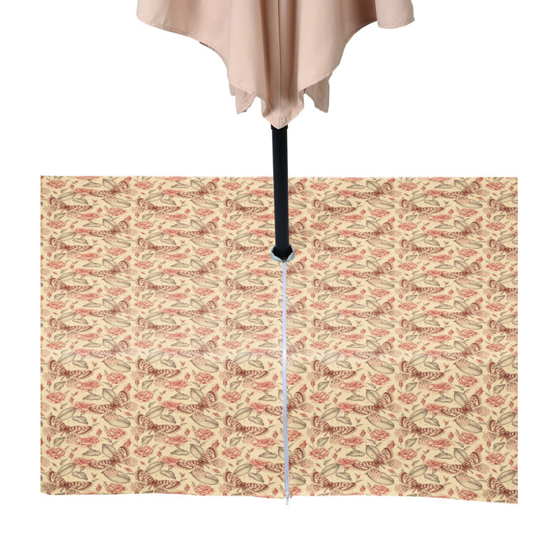 Pixel Natural Butterflies Water Repellent Tablecloth, 120" x 60"