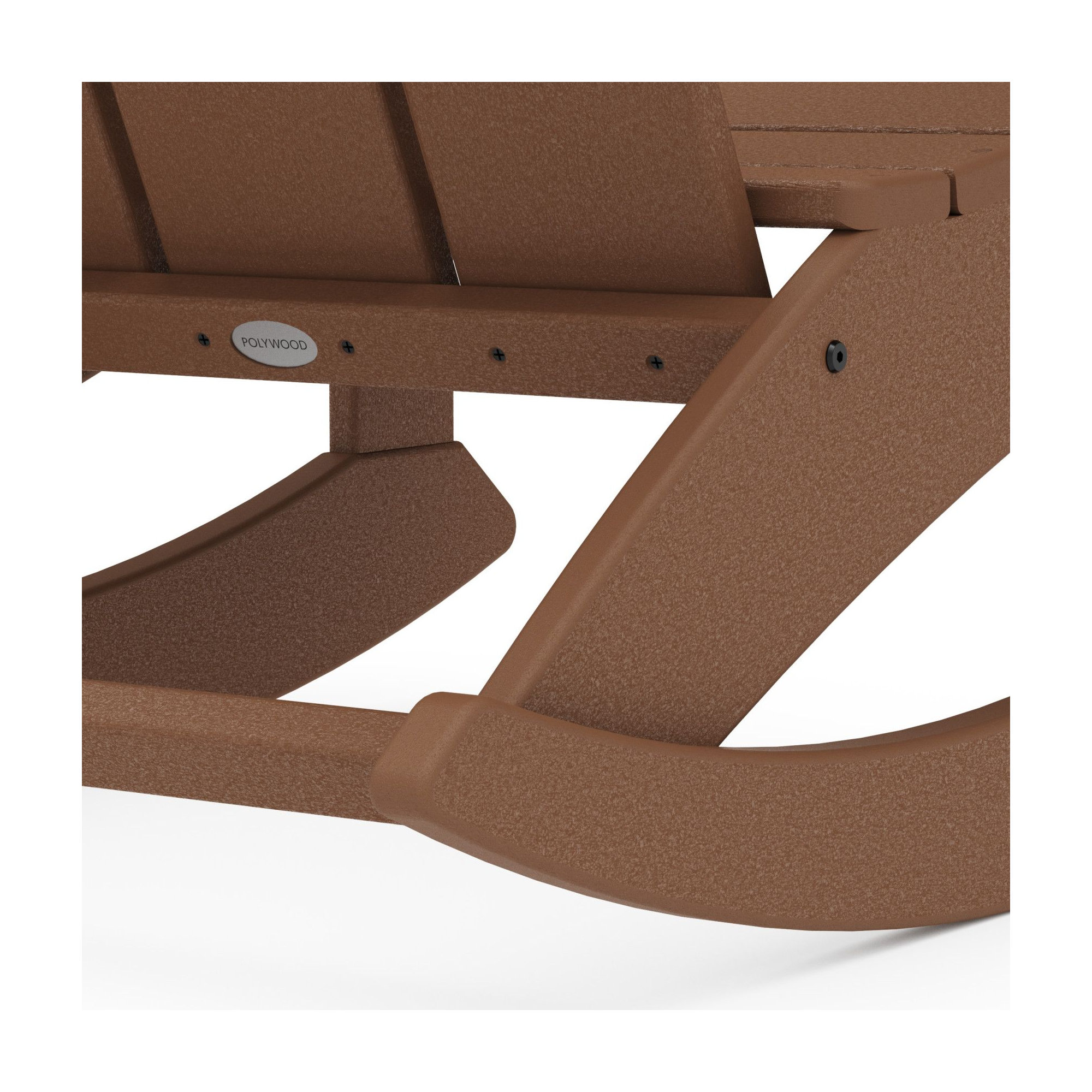 POLYWOOD Modern Adirondack Rocking Chair, Teak