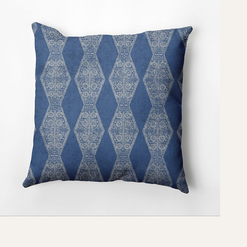 Housse de coussin d'extérieur carré HH Revival, Bleu, H 20 po x l 20 po