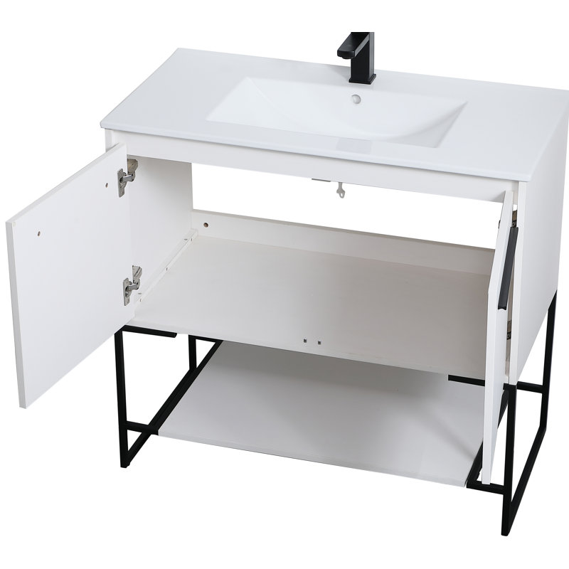Ensemble de meuble-lavabo simple 36 po Gerard, Blanc