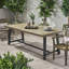 Table de salle à manger d'extérieur en bois d'acacia, gris / métal rustique-1162230032