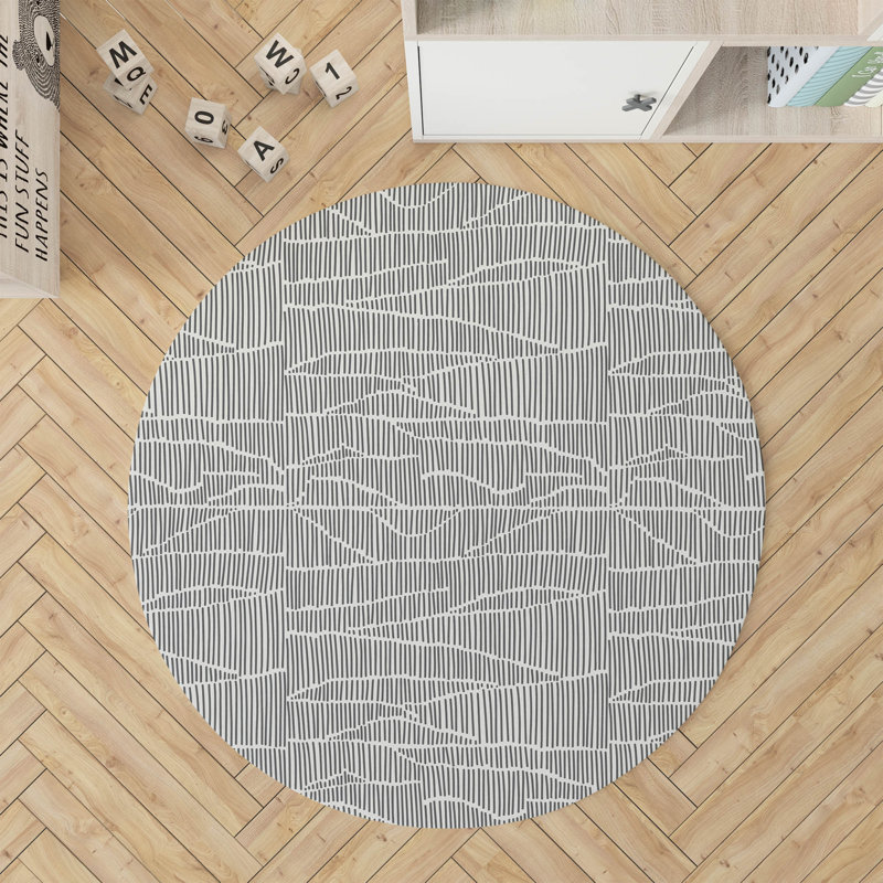 Tapis de jeu pour enfants Grer, Ivoire/gris anthracite
